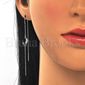 Prata 925 Italiana - 02.367.0012 Threader Earring, LuaDesign, com  Zirconia, Polimento Extra Fino, Rodinado