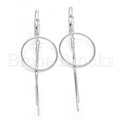 Bruna Brooks Sterling Silver 02.186.0087 Long Earring, Polished Finish, Rhodium Tone