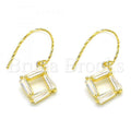 Bruna Brooks Sterling Silver 02.366.0007.1 Dangle Earring, with White Cubic Zirconia, Polished Finish, Golden Tone