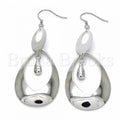 Bruna Brooks Sterling Silver 02.367.0021 Stud Earring, Teardrop Design, Polished Finish, Rhodium Tone