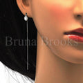 Prata 925 Italiana - 02.290.0007 Threader Earring, Estilo Floral, Polimento Extra Fino, Rodinado