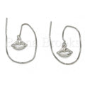 Prata 925 Italiana - 02.290.0005 Threader Earring, Lips Design, Polimento Extra Fino, Rodinado