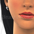 Prata 925 Italiana - 02.175.0153.15 Argolinha Huggie, com  Zirconia, Polimento Extra Fino, Rodinado