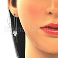 Prata 925 Italiana - 02.366.0008 Threader Earring, Estilo Floral, Polimento Extra Fino, Rodinado