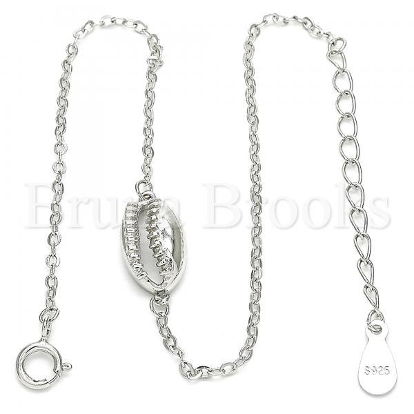 Prata 925 Italiana - 03.370.0001.06 Pulseira Trabalhada, Polimento Extra Fino, Rodinado