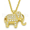 Prata 925 Italiana - Gargantilha Trabalhada,  Estilo Elefante, Com Zirconia, Rodinado