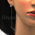 Prata 925 Italiana - 02.290.0005 Threader Earring, Lips Design, Polimento Extra Fino, Rodinado