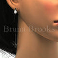 Prata 925 Italiana - 02.290.0007 Threader Earring, Estilo Floral, Polimento Extra Fino, Rodinado