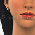 Prata 925 Italiana - 02.175.0152.15 Argolinha Huggie, com  Zirconia, Polimento Extra Fino, Rodinado