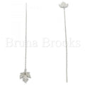 Prata 925 Italiana - 02.366.0008 Threader Earring, Estilo Floral, Polimento Extra Fino, Rodinado